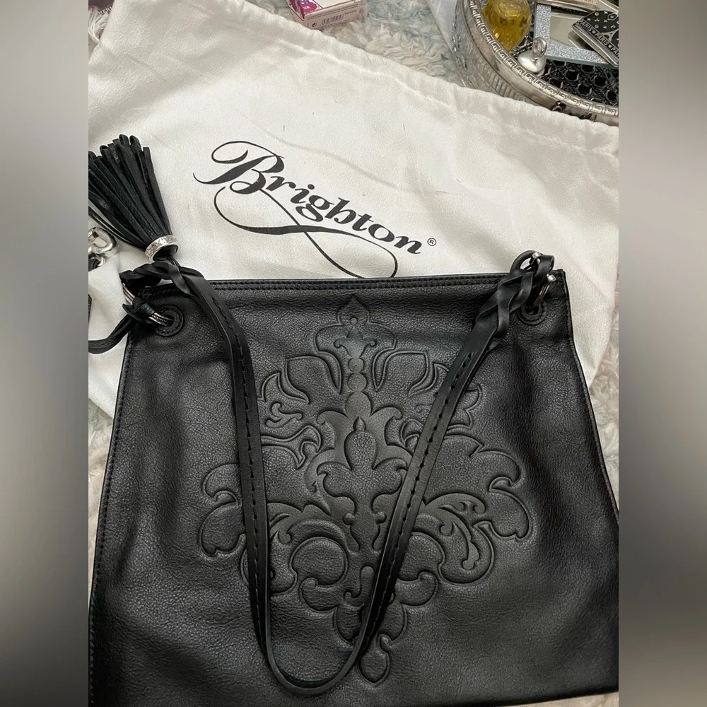 ✨Julie✨Brighton Black Embossed Women's Bag✨With Dust Bag - Picture 2 of 9